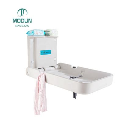 China Portable HDPE Wall Mount Foldable Baby Diaper Station Table Changing Unit For Infant Room for sale