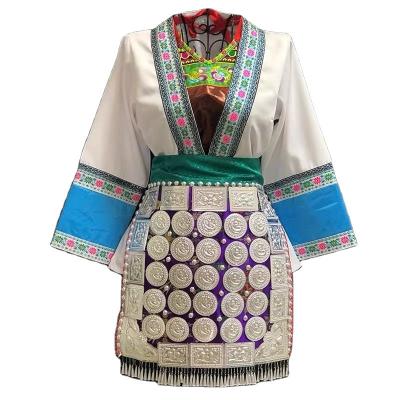 China Lunaric Miao Hmong Women Traditional Clothing Sets Lunaric Miao Hmong Women Traditional Embroidered Ethnic Clothing Girls Dress Custom Made Clothing for sale