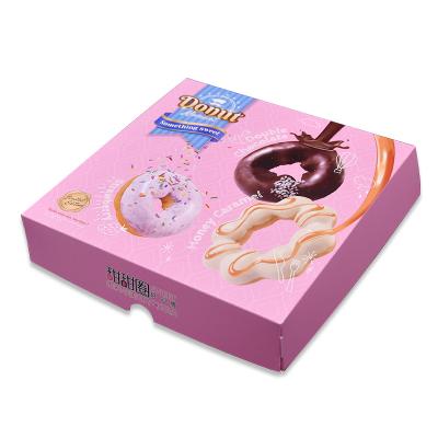 China Recyclable Wedding Cardboard Soft Pink Custom Printed 1 Dozen Plain Packaging Paper Boxes For Donut With Logo for sale