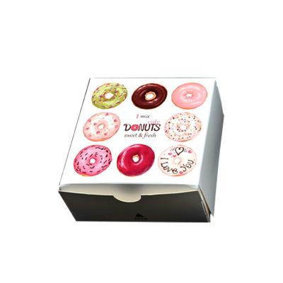 China Recyclable Single Donut Box For Donuts One Pack Half Dozen Wholesale Donut Box Packaging for sale