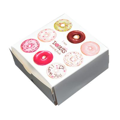 China Recyclable Custom Printed Donut Paper Box Packaging for sale