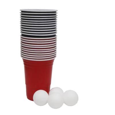 China Modern Colorful Disposable Plastic Party Cup Thick Plastic Red Stench Beer Mug 16oz for sale