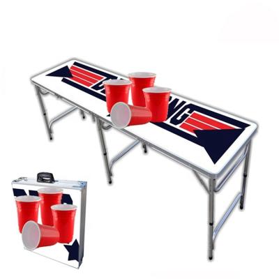 China Modern 8 ft Custom Printing Outdoor Beer Pong Table for sale