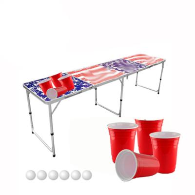 China Modern Hot Sale Latest Selling Aluminum Folding Party Table Outdoor Beer Pong Table for sale