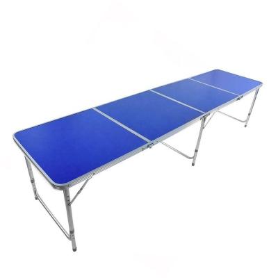 China 8 Foot Modern Portable Beer Pong Outdoor Folding Cheap Custom Beer Pong Table for sale