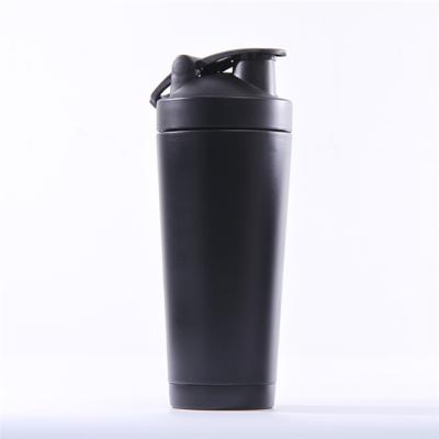 China Wholesale Customized Disposable Stainless Steel 750ml Gym Fitness Sports Protein Metal Shaker Bottle With Blender Blender Ball for sale