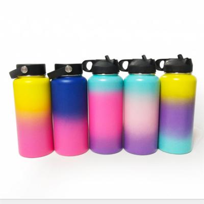 China Sustainable Wholesale Stainless Steel / Stainless Steel Double Wall 32oz / 40oz Flask Thermos Bottle Powder Coating for sale