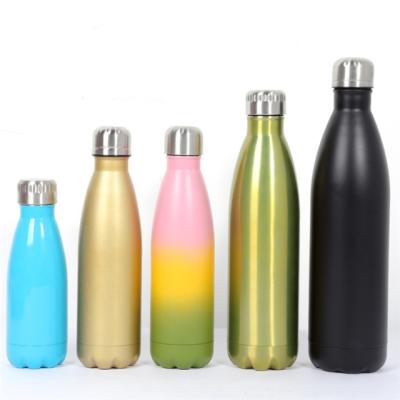 China Sustainable 500ml 750ml Custom Laser Engrave Double Wall Vacuum Insulated Stainless Steel Sport Water Bottle for sale