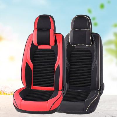 China Wholesale Fashion Eco-friendly Universal Canvas Design Black Sedan And Comfortable Red SUV Car Seat Cover Classic 5 Pieces Of Seat Cover 9 for sale