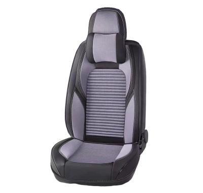 China Eco-friendly car luxury leather canvas auto seat cover universal gray silver purple full seat cover cushion for suv for sale