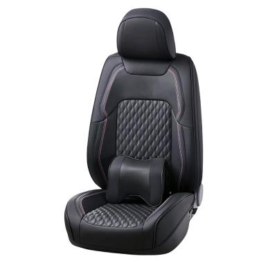 China High-end original custom car seat cover black luxury PU leather eco-friendly, suitable for five-seater cars for sale