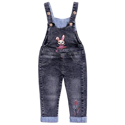 China Baby Rompers Girls Anti Shrink Rompers Loose Bib Overall Jeans Denim Overalls for sale