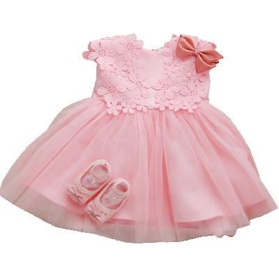 China Anti-wrinkle newborn baby clothes best selling new fashion personality lovely lace cotton baby birthday mini dress for sale