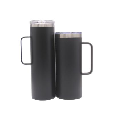 China Durable Lean Double Wall Travel Mug 20oz 30oz Sublimation Tumblers With Handle Stainless Steel Coffee Mug for sale