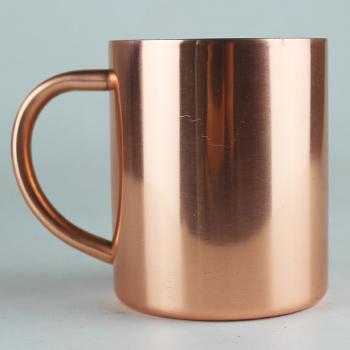 China 10oz Moscow Copper Travel Coffee Mug Sustainable Copper Plated Coffee Mug for sale