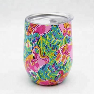 China Disposable Student Vacuum Water Cup, 18/8 Stainless Steel Tumbler Fashion 16oz Flamingo Cup for sale