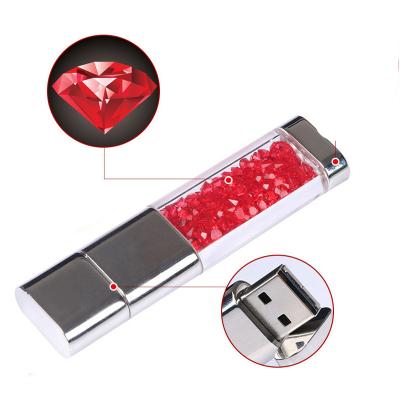 China Wholesale Crystal Particle USB Flash Drive 32g Flash Drive 8g Crystal Particle USB Personality Pendrive16g Business Creative Gift Customized Gift for sale