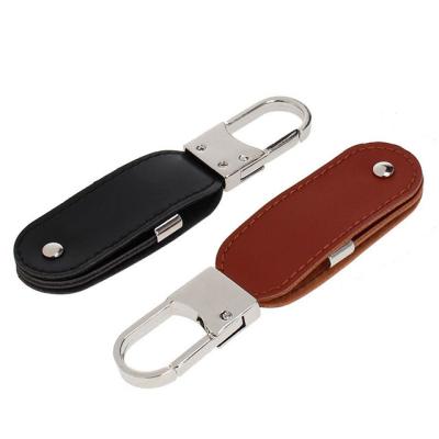 China Promotional Wholesale Custom High Speed ​​Leather Logo Leather Swivel Gifts 2.0 8GB 16GB 32GB USB Flash Drive for sale