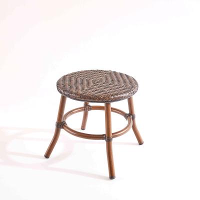 China New hot-selling light weight and compact aluminum frame rattan outdoor furniture stool for sale