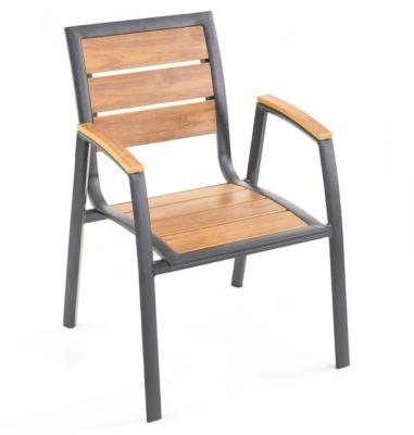 China UV-Resistant Aluminum Alloy Synthetic Plastic Frame Wood Outdoor Waterproof Plastic Chair for sale