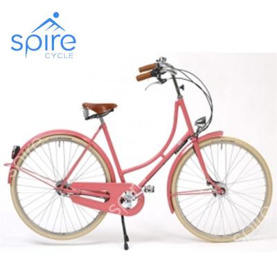 China High End Ride Vintage Pink City Bike With Classic Look for sale