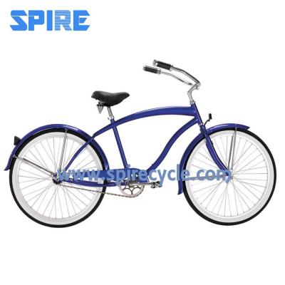 China Steel Single Speed ​​26 Inch Fork And Steel Frame Cruiser Bicycle for sale