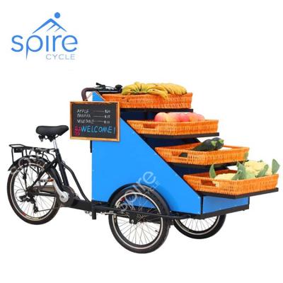 China Cargo Pedal Fruit Tricycle 4 Baskets With 6 Gears for sale