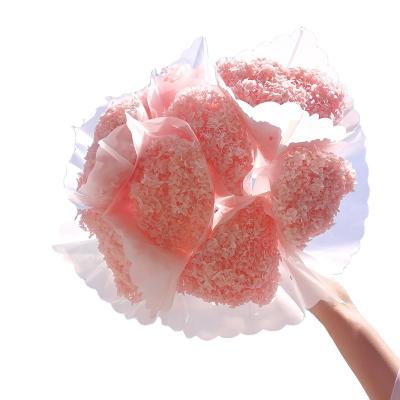 China Wholesale High Quality Single Natural Stem Touch Hydrangea Preserved Flower for Home and Wedding Decoration for sale