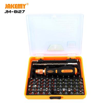 China Electronics Products Repair Tool Interchangeable Magnetic Universal Screwdriver Set Electrical Repair Tools Maintenance JM-8127 for sale