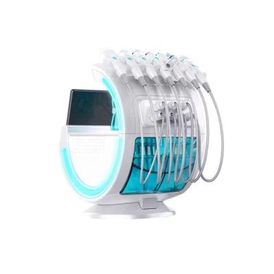 China Face Lift 7 in 1 Oxygen Sprayer Skin Scrubber Hydra Dermabrasion Beauty Skin Management System Facial Smart Ice Blue for sale