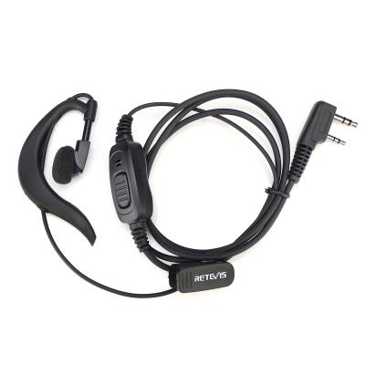 China Earhook Retevis EEK005 2 Pin Earhook Earphone with PTTs Button and Collar Clip for Retevis RT5R Two Way Radio for sale