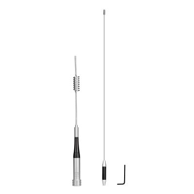 China High Quality Stainless Steel Silver Stainless Steel Spring VHF/UHF Antenna For Car Radio Mobile/Hobbyist Station Retevis MA07 for sale