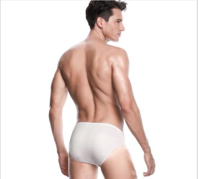 China Antibacterial Custom White Color Mens Outdoor Sports Cotton Disposable Briefs for sale