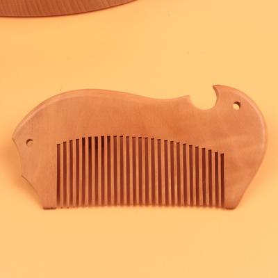 China 2021 Factory direct sale hair combs peach home wooden comb can be customized logo for sale