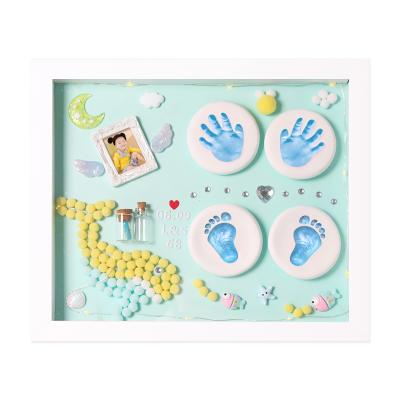 China High Quality Handprint Newborn Simplicity Morden Baby Photo Frame Newborn Baby Footprint Cute Baby Photo Frame for sale