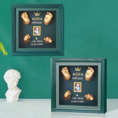 China Simplicity Market Price Mini Souvenir Baby Hand Inkpad Photo Modern High Quality Wooden Frame for sale