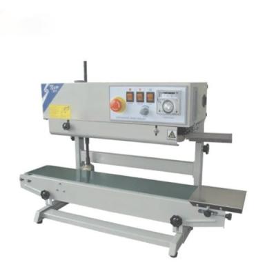 China Continuous Food Plastic Bag Stainless Steel Strip Sealing Machine Expanded Food Printing Strip Sealer With Mini Counter for sale