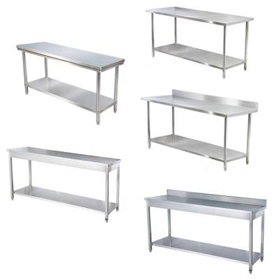 China Easily Assembled Thickened Commercial 304 Stainless Steel Table With Scullery Counter for sale