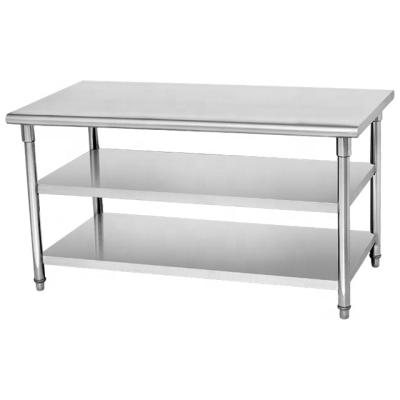 China 2022 New Design Easily Assembled Restaurant Kitchen Equipment Stainless Steel Work Table With Under Shelf for sale