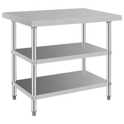 China Easily Assembled Knocked-Down Lab Kitchen Stainless Steel Work Table for sale