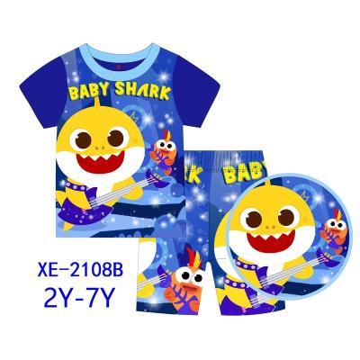 China 2022 Summer Breathable Boys T-shirt Short Tops Pants Pajama Set Kids Cartoon Car Dog Hero Sleep Suit Nightgown for sale