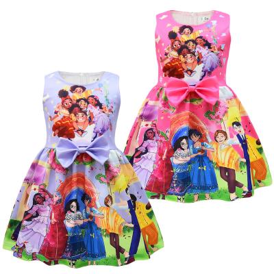 China 2022 New Children's Summer Encanto Cotton Lovely Print Dress Kids Girls Anti-Static Sleeveless Dresses for sale