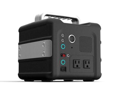 China LED screen show battery capacity and power output 500W solar portable generators power station with outdoor LED light PD 45W and fast charging cigarette lighter sine wave for sale