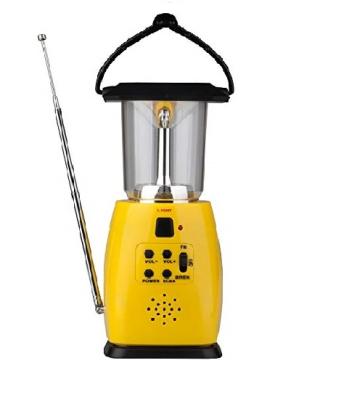 China PORTABLE Camping Lantern Solar Panel Emergency Radio FM AM Outdoor Hanging Tent LED Lighting USB Charger Hand Crank 3AA batarry for sale