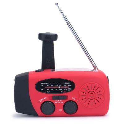 China PORTABLE High Quality Camping 3LED Light AM Fm Lamp Portable Bank Emergency Solar Panel Powered Radios With Hand Crank Radio 2000mAh for sale