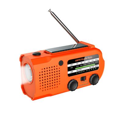 China Factory Price Emergency Mini Portable Am Fm WB PORTABLE Radio with Hand Crank and Solar SOS Charging Function for sale