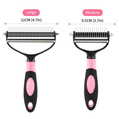 China Viable Pet Grooming Cleaning Tool 2 in 1 Pet Hair Comb Comb Combining Open Dog Hair Knot and Removal for sale