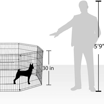 China Breathable Multifunctional Wire Playpen Metal Pet Fence Collapsible Pet Cage Barrier Wire Mesh for sale