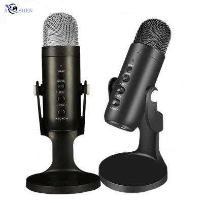 China With Mic Stand AOSHEN Desktop Professional Gaming Portable Condenser Microphone With Desktop Mic Stand For Recording for sale