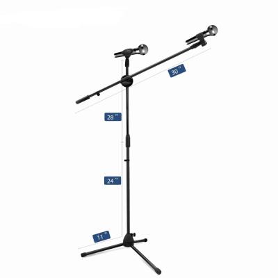 China Microphone Recording Adjustable Standard Floor Mic Stand Extender Microphone Stand Manufacturer for sale